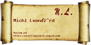 Michl Leonárd névjegykártya